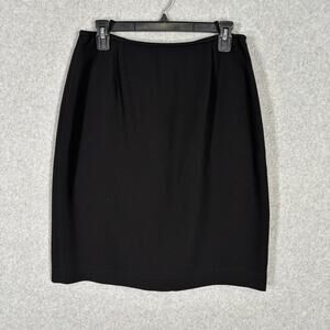 Anne‎ Klein Skirt Small Black Mini Pencil Slit Career Secretary Work Witchy READ